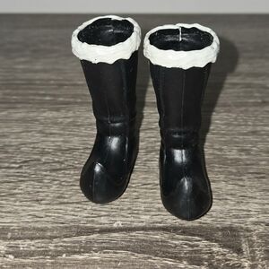 Disney Store Kristoff Frozen Flynn or Ken Doll Black Snow Boots 2 1/4"